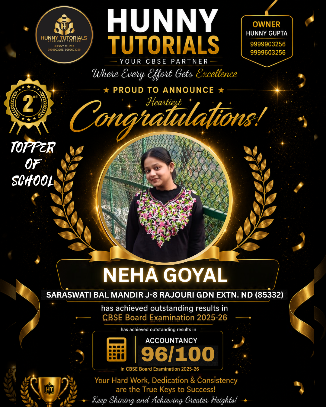 Topper Achievement Board